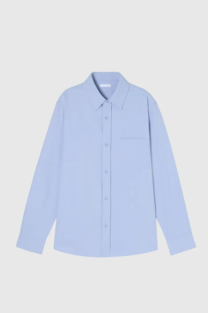 Direct From Brand,FYNE, FYNE Blue Four-Way Stretch Button-up Shirt, Blue, Medium-45-TagM