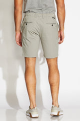 Civil Society Grey Micro Stripe Cotton Blend 8" Shorts