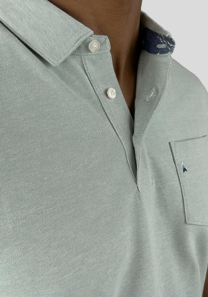 Brand Partner,Tailor Vintage, Tailor Vintage Green Airotec Birdseye Pique Polo, Green, Medium-42-TagMLarge-44-TagLExtra Extra Large-52-TagXXLExtra Large-48-TagXLSmall-38-TagS