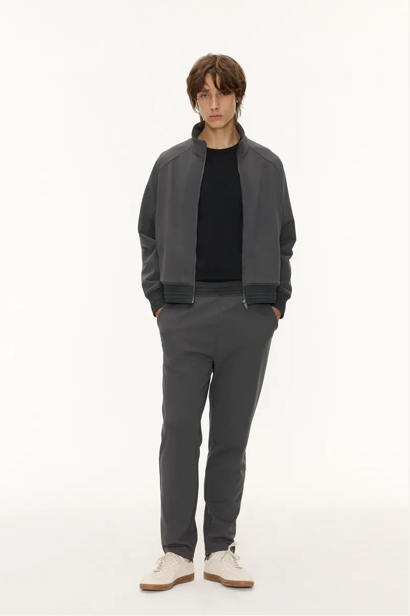 Direct From Brand,FYNE, FYNE Dark Grey Drawstring Performance Casual Pants, Grey, 34W-30L-TagL