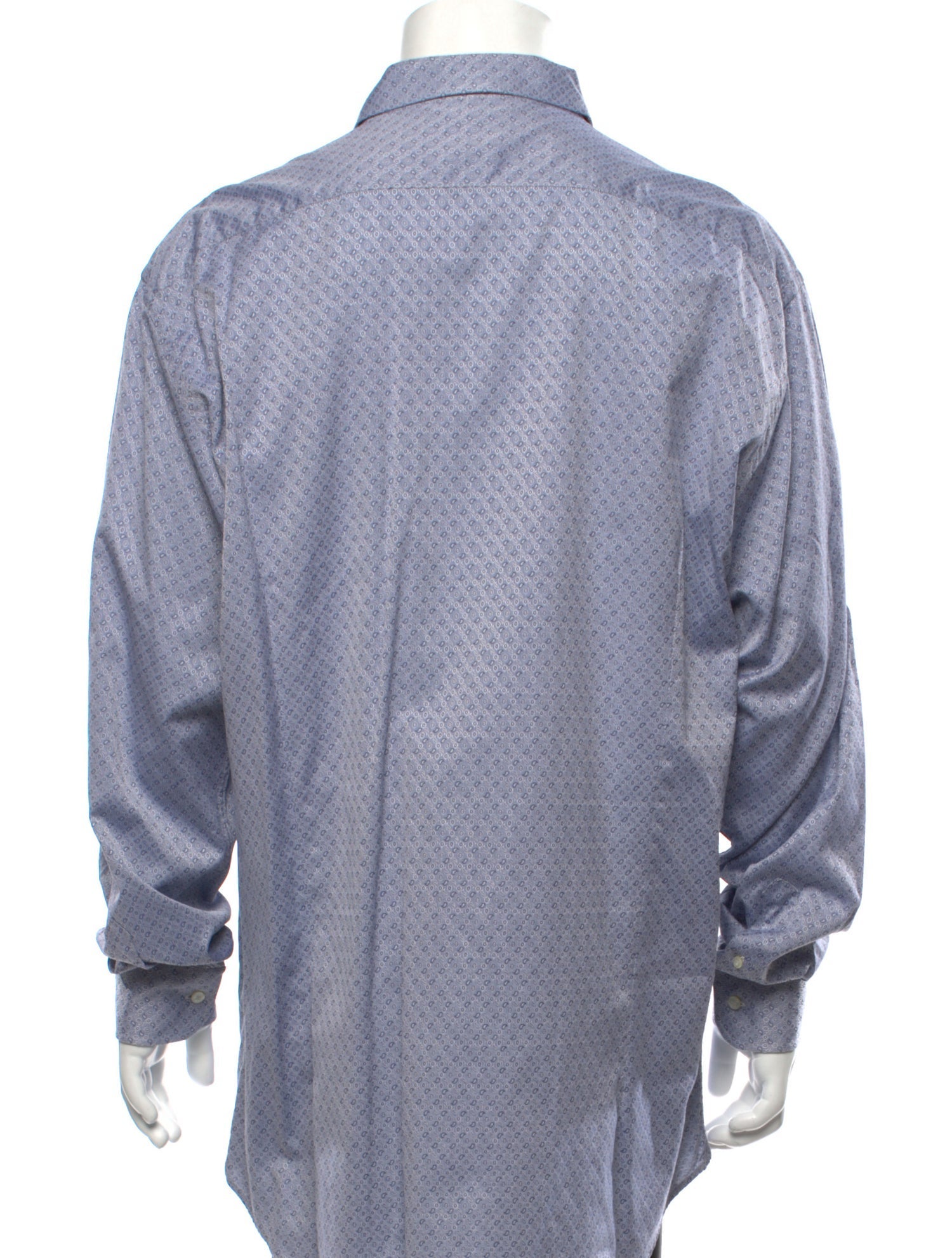 RealReal,Etro, Etro Blue Paisley Print Long Sleeve Dress Shirt, Blue, Extra Extra Large-52-TagXXL