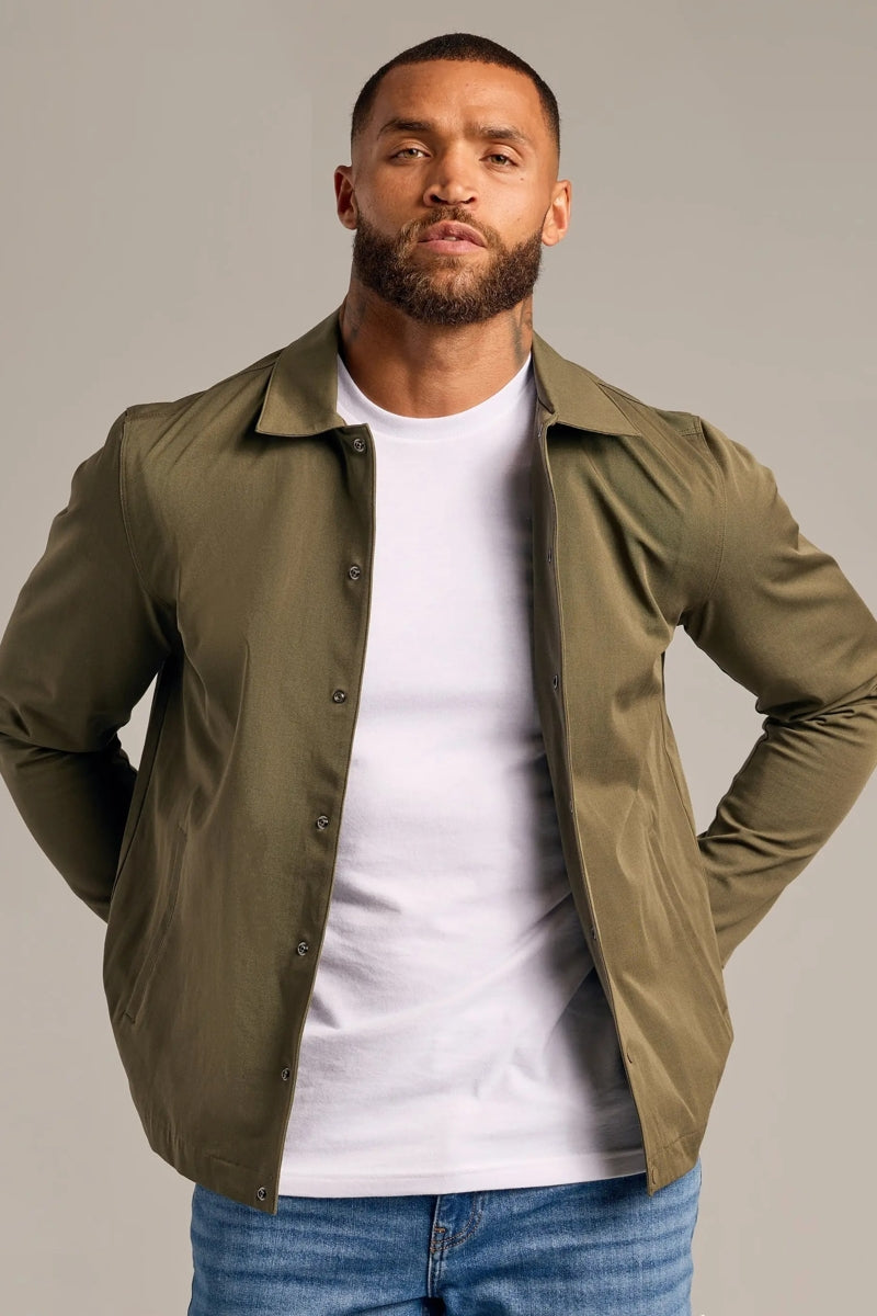 Faire,True Classic, True Classic Military Green Added Stretch Twill Jacket, Green, Small-40-TagS