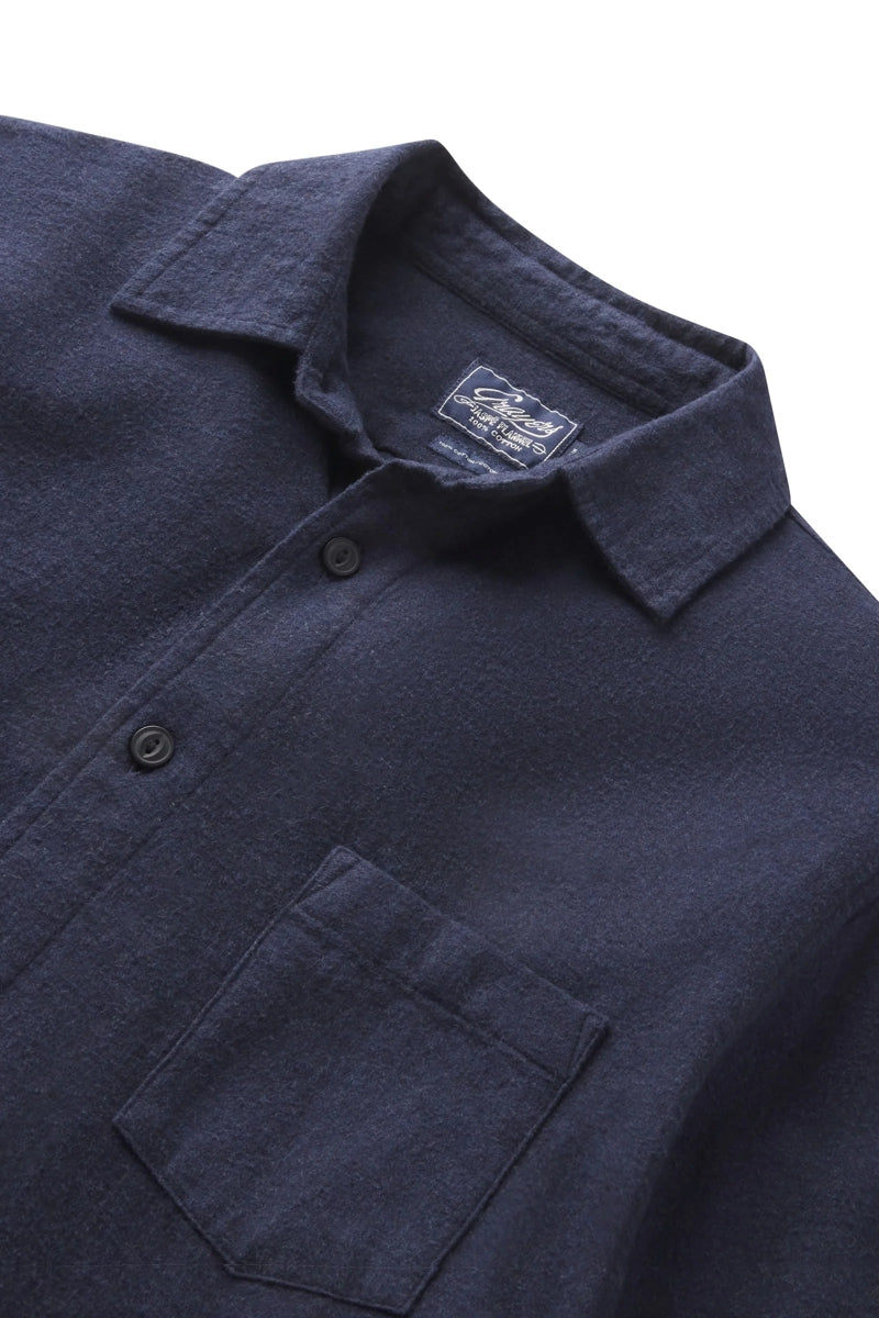 Faire,Grayers, Grayers Blueberry Heather 2-ply Lux Flannel Shirt, Blue, Large-49-TagL