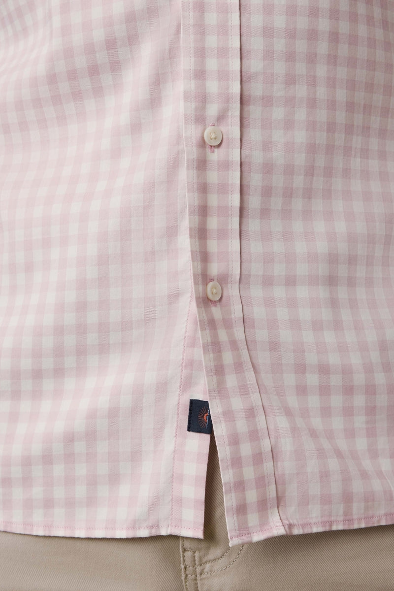 Wholesale,Faherty, Faherty Rose/White Gingham Shirt, Pink, Small-40-TagSMedium-42-TagMLarge-46-TagLExtra Large-49-TagXLExtra Extra Large-52-TagXXL
