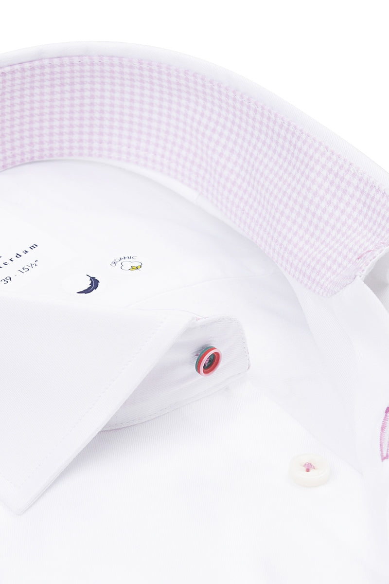 Direct From Brand,R2 Amsterdam, R2 Amsterdam White Organic Cotton Shirt, White, Medium-42-Tag40Medium-44-Tag41