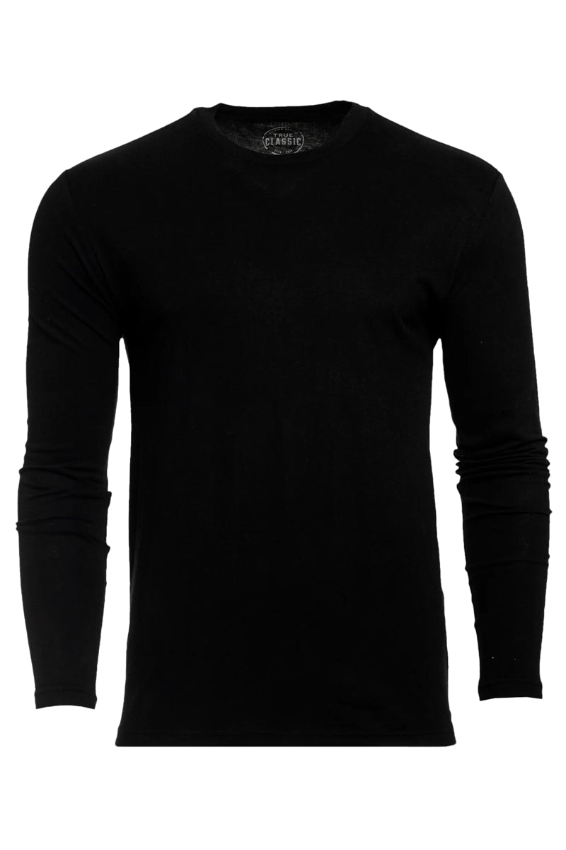 Faire,True Classic, True Classic Black Long Sleeve T-Shirt, Black, Large-43-TagL
