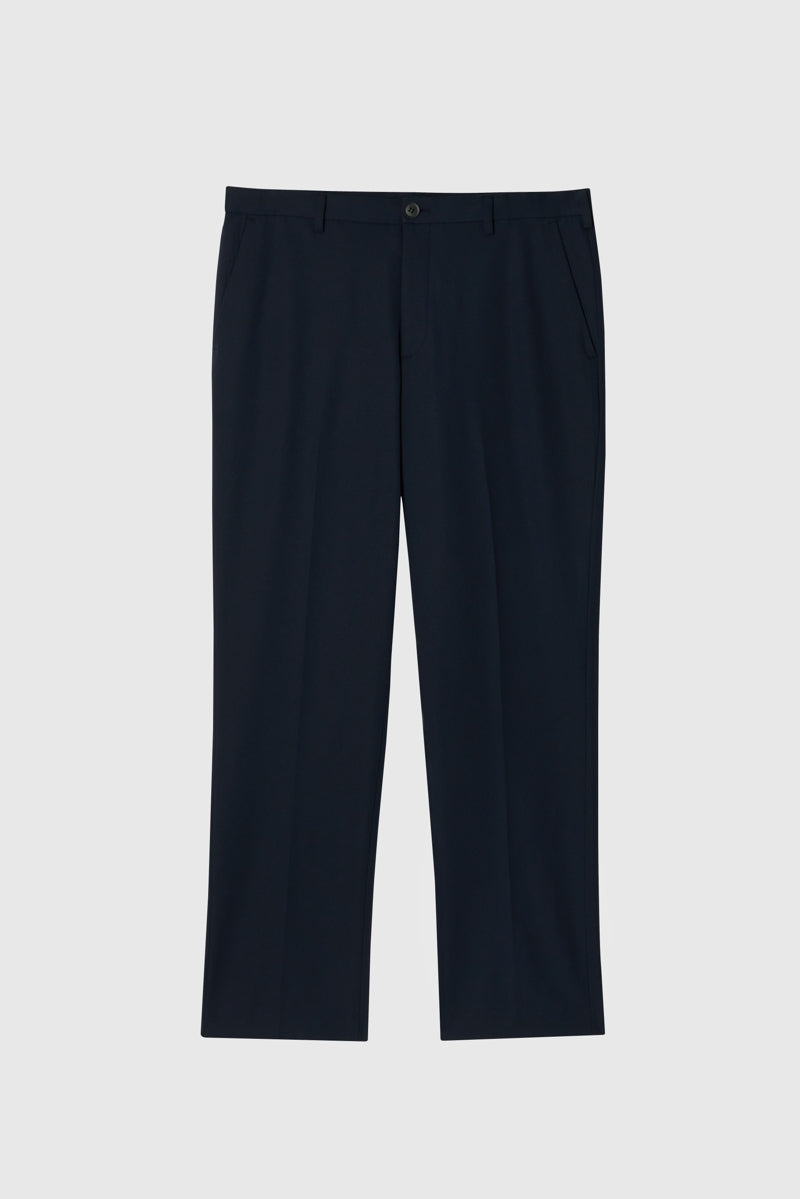 Direct From Brand,FYNE, FYNE Navy Water Repellent Four-side Stretch Suit Pants, Blue, 36W-31L-TagXL