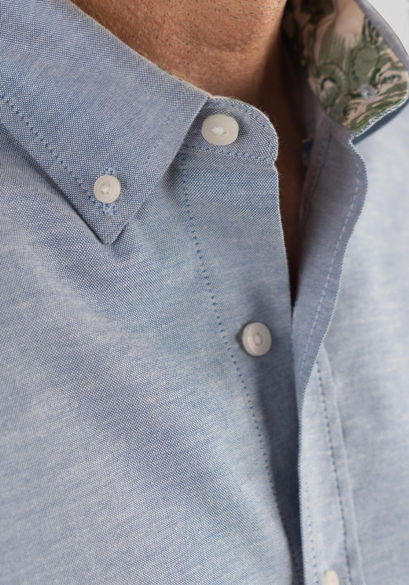 Brand Partner,Tailor Vintage, Tailor Vintage Dutch Blue Airotec Stretch Long Sleeve Shirt, Blue, Medium-44-TagMExtra Large-51-TagXLExtra Extra Large-55-TagXXLLarge-47-TagL