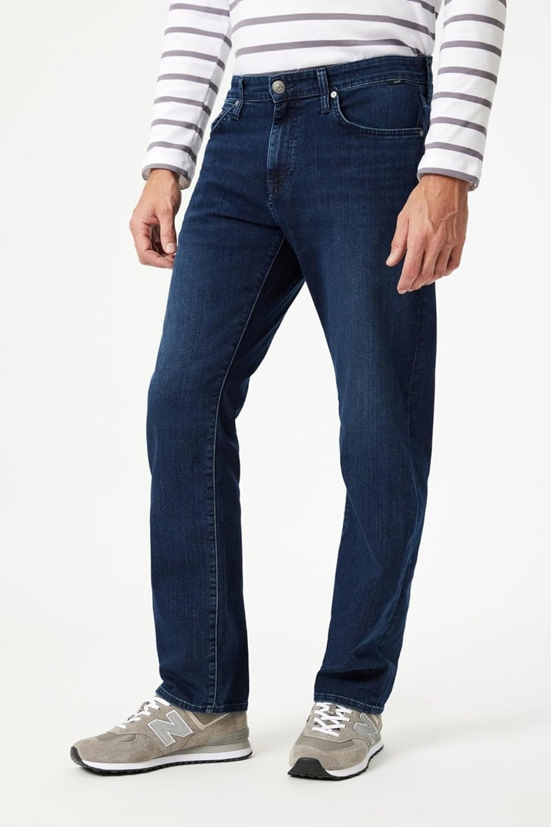 Wholesale,Mavi, Mavi Medium Ink Brushed Supermove Zach Straight Leg Jeans, Blue, 30W-30L-Tag30