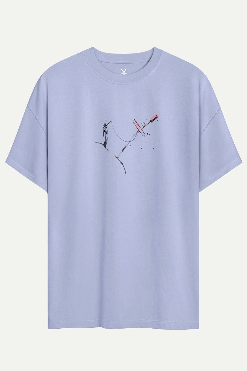 Wholesale,KAFT, KAFT Soft Lilac Drop Shoulder Printed T-Shirt, Purple, Small-42-TagSMedium-45-TagMLarge-47-TagLExtra Large-49-TagXLExtra Extra Large-51-TagXXL