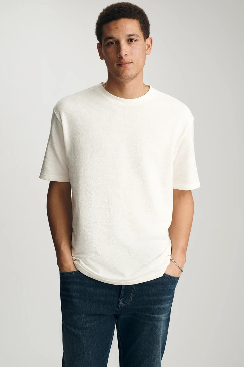 Wholesale,Mavi, Mavi Antique White Textured T-Shirt, White, Large-46-TagL