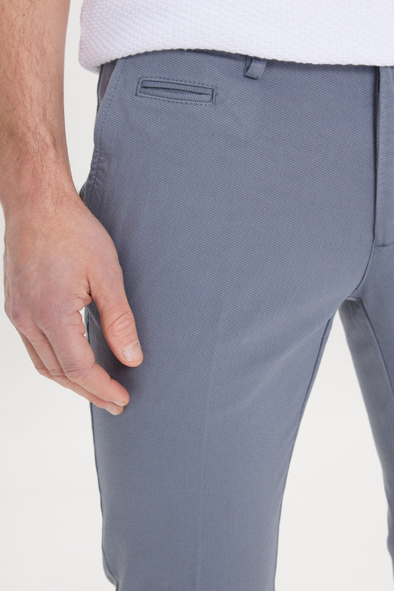 Wholesale,Altinyildiz Classics, Altinyildiz Classics Steel Blue Dobby Flex Skinny Fit Pants, Blue, 34W-32L-Tag5038W-33L-Tag5442W-33L-Tag58