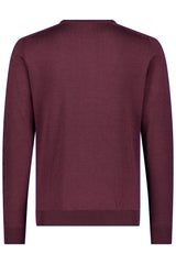 Luchiano Visconti Burgundy Hourglass Crew Neck Sweater