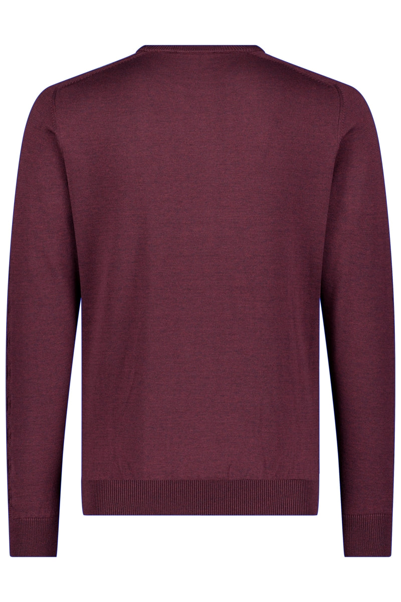 Luchiano Visconti Burgundy Hourglass Crew Neck Sweater