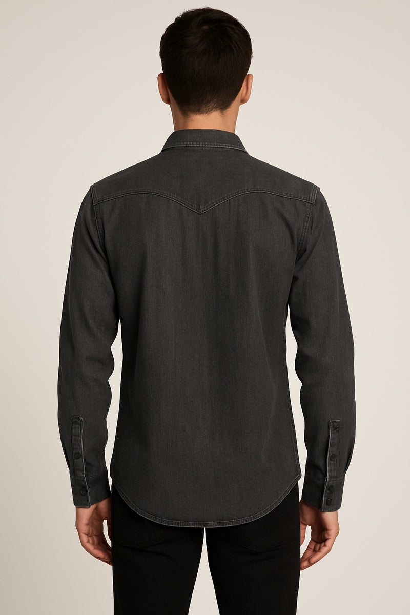 Wholesale,Canyon of Heroes, Canyon of Heroes Black Wash Denim Shacket, Black, Medium-42-TagM
