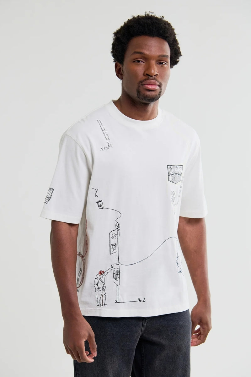 Wholesale,Wax London, Wax London Off White Organic Cotton London Graphic T-Shirt, White, Extra Large-50-TagXL