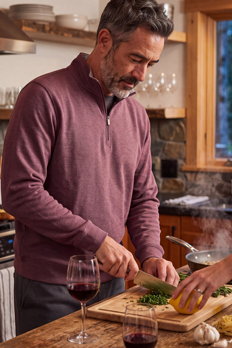 Wholesale,Fundamental Coast, Fundamental Coast Wine Soft Qtr Zip, Purple, Medium-45-TagMLarge-48-TagLExtra Large-51-TagXL