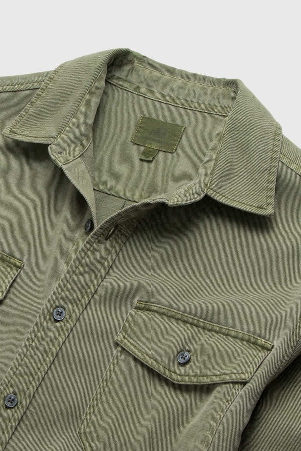 Wholesale,Surfside Supply, Surfside Supply Green Garment Dye Brushed Textured Overshirt, Green, Medium-42-TagM