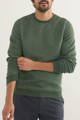 Marine Layer Olive Corbet Quilted Sweatshirt