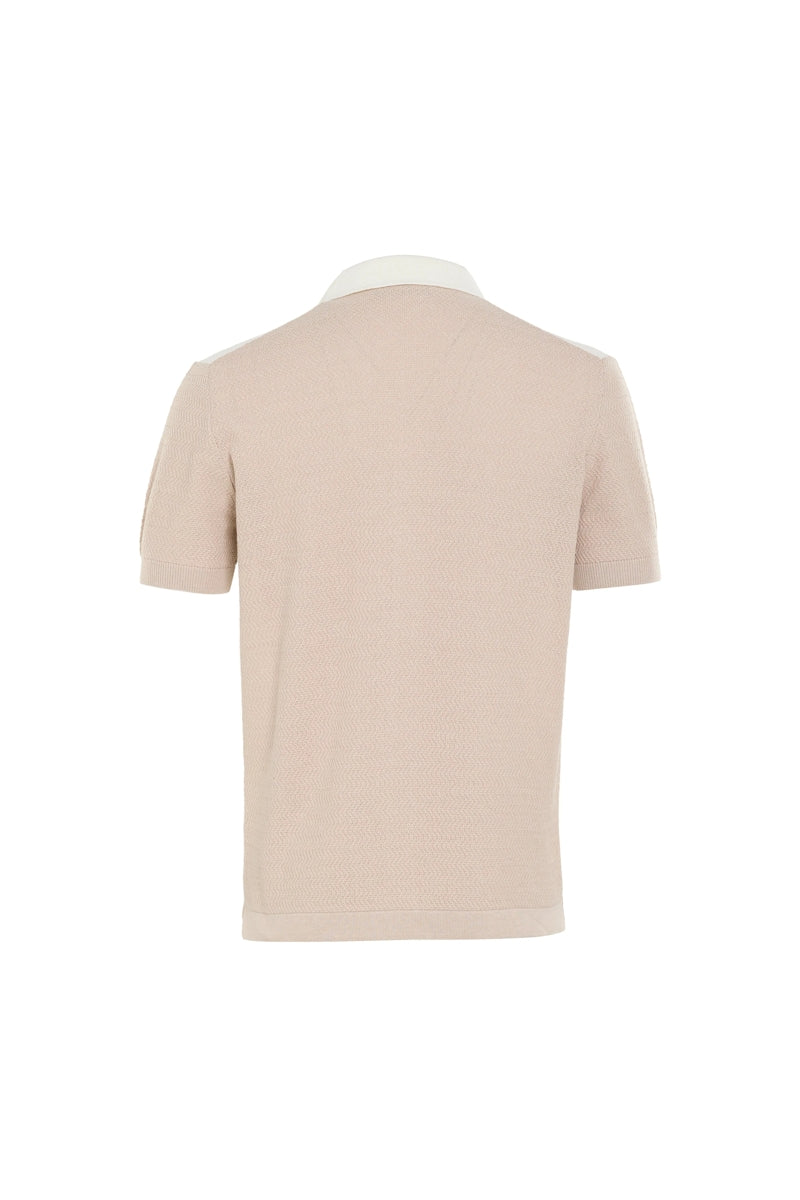 Wholesale,Luchiano Visconti, Luchiano Visconti Beige/Cream Knit Full Button Shirt, Tan, Extra Large-47-TagXL