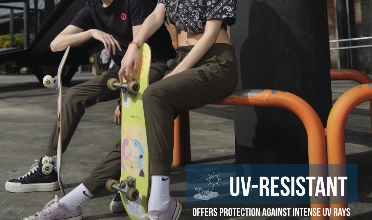 Direct From Brand,PROFI, PROFI Forest Green Multi-Functional Sun protection and UV resistance Sporty Joggers, Green, 31W-28L-TagM