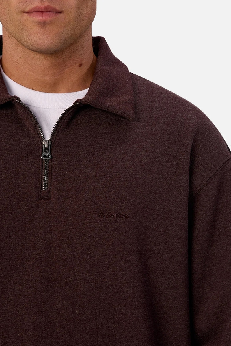 Wholesale,INDUSTRIE AUSTRALIA, INDUSTRIE AUSTRALIA Brown Knit Qtr Zip, Brown, Extra Large-51-TagXL