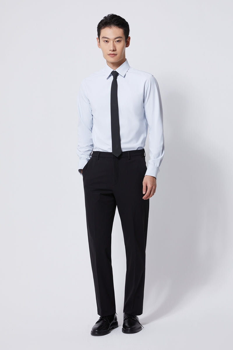 Direct From Brand,FYNE, FYNE Light Blue Antibacterial Four-way Stretch Long Sleeve Button Up Shirt, Blue, Small-40-TagMMedium-42-TagLLarge-44-TagXL