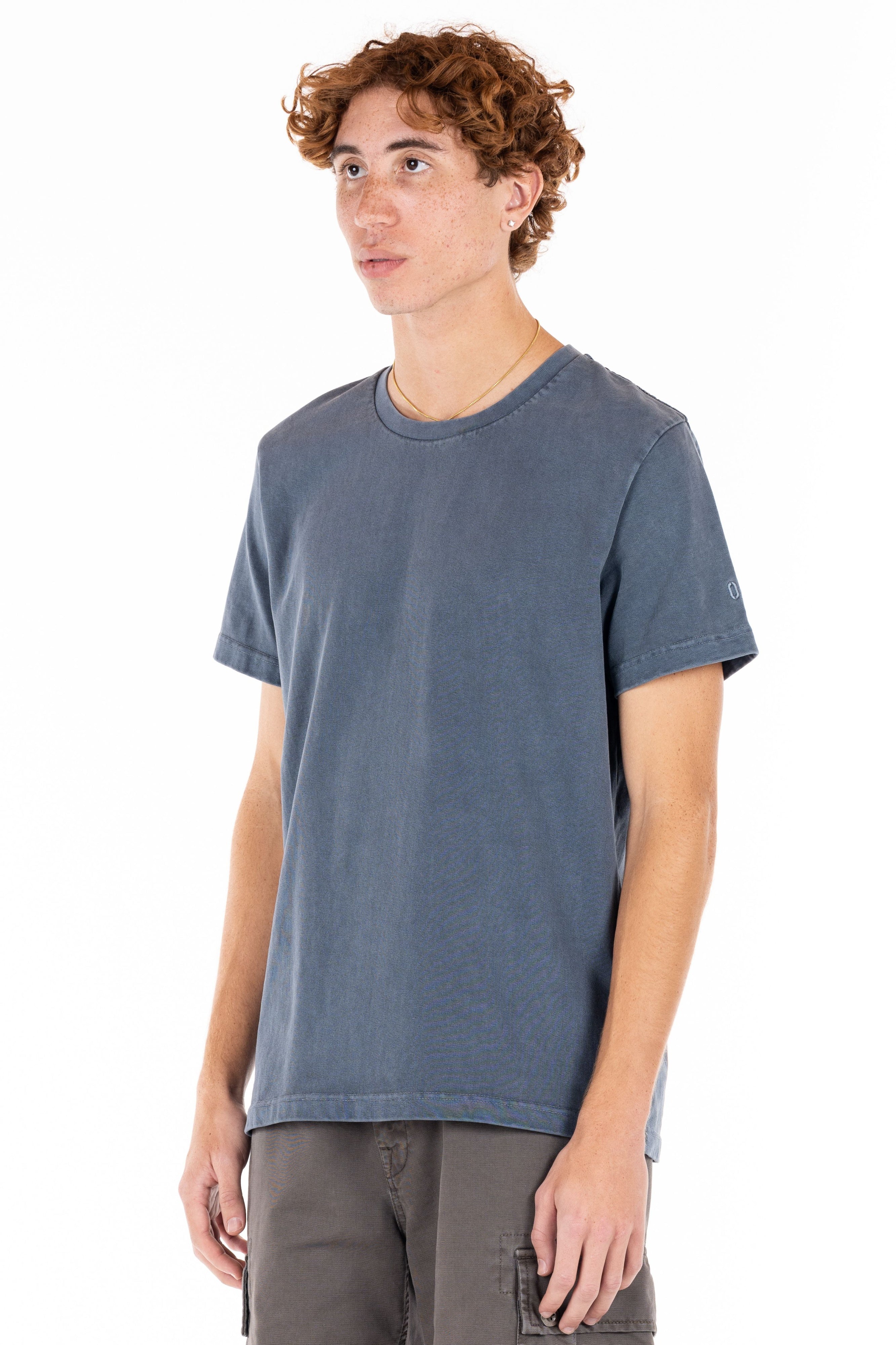 Wholesale,Original Paperbacks, Original Paperbacks Slate Blue Heavy Knit Akita Short Sleeve Tee, Blue, Extra Large-49-TagXL