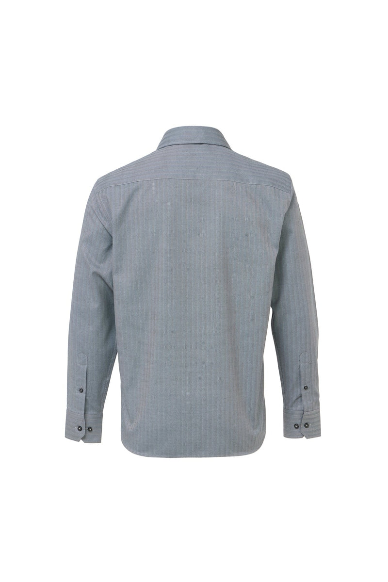 Wholesale,Luchiano Visconti, Luchiano Visconti Charcoal Herringbone Shirt, Grey, Small-42-TagS