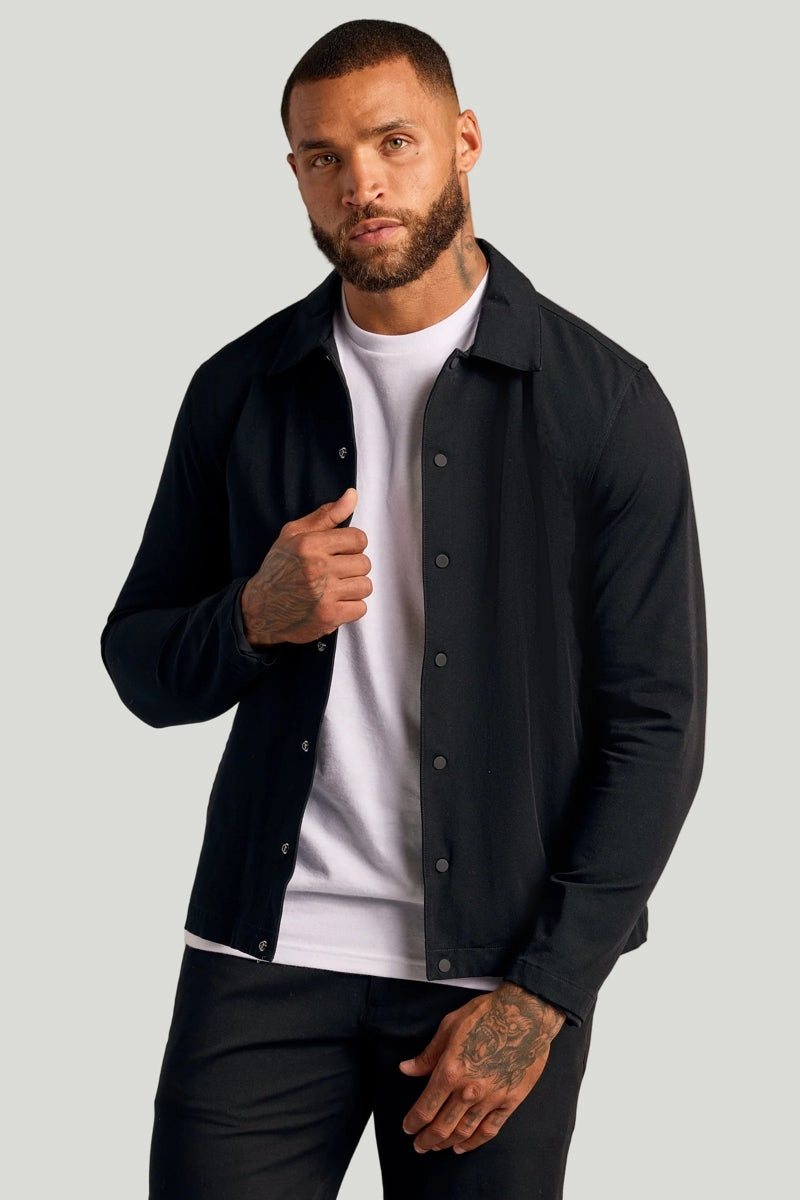 Faire,True Classic, True Classic Black Added Stretch Twill Jacket, Black, Medium-42-TagM