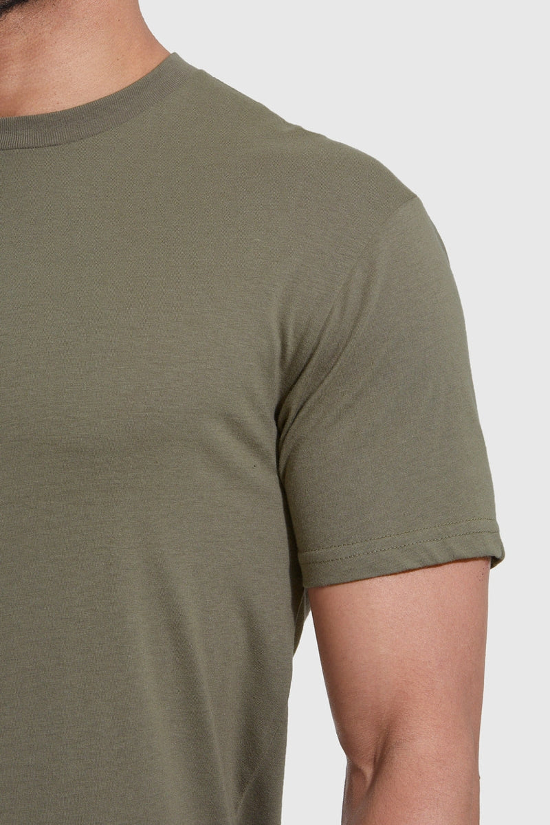 Faire,True Classic, True Classic Military Green Short Sleeve Tee, Green, Medium-40-TagM