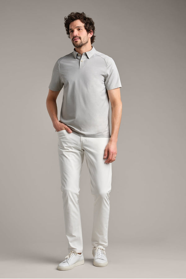 Rhone Grey Stone Stretch Slim Performance Polo