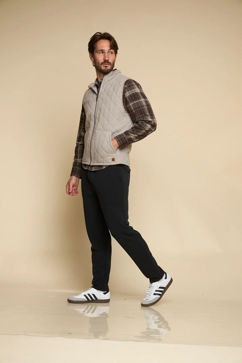 Wholesale,Fundamental Coast, Fundamental Coast Steel Grey Full Zip Quilted Vest, Grey, Medium-42-TagM