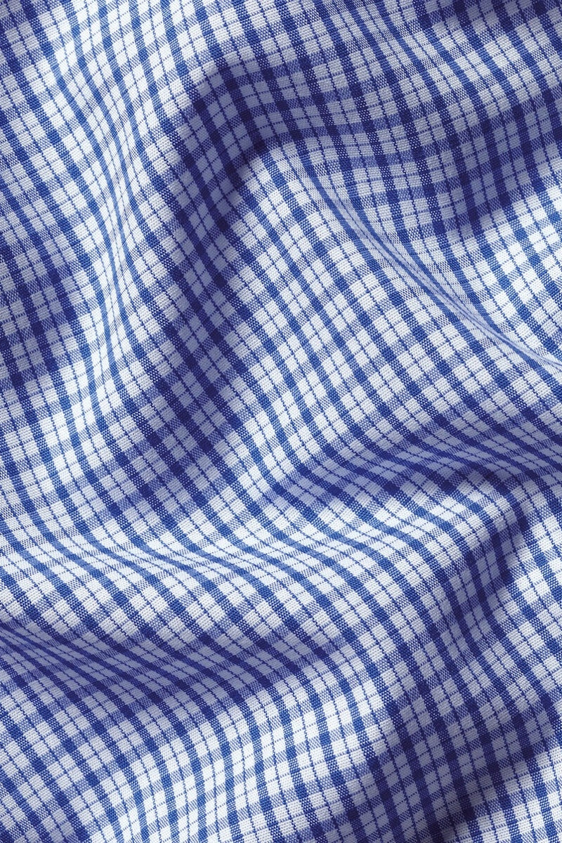 Wholesale,Charles Tyrwhitt, Charles Tyrwhitt Cobalt Blue Poplin Grid Check Shirt, Blue, Medium-44-Tag16Small-40-Tag15Extra Extra Large-52-Tag18