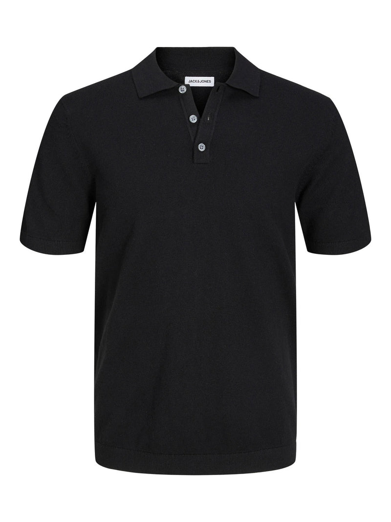 Jack & Jones Black Short Sleeve Polo