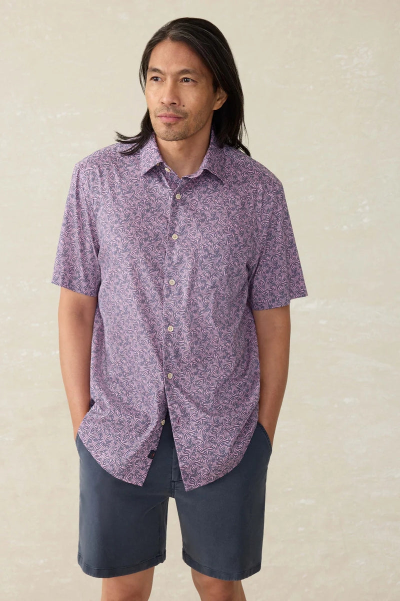 Wholesale,Faherty, Faherty Lavender Botanical Abstract Print Shirt, Purple, Extra Extra Large-52-TagXXL