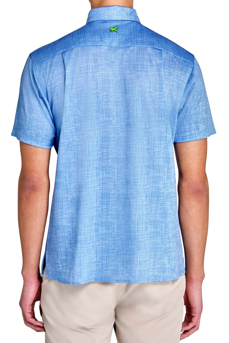 Faire,CON.STRUCT, CON.STRUCT Blue Chambray Performance Recycled Shirt, Blue, Large-46-TagL