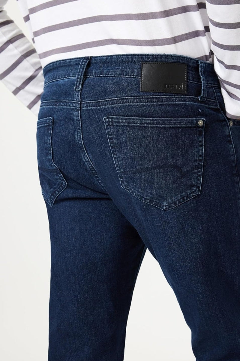 Wholesale,Mavi, Mavi Medium Ink Brushed Supermove Zach Straight Leg Jeans, Blue, 33W-34L-Tag33