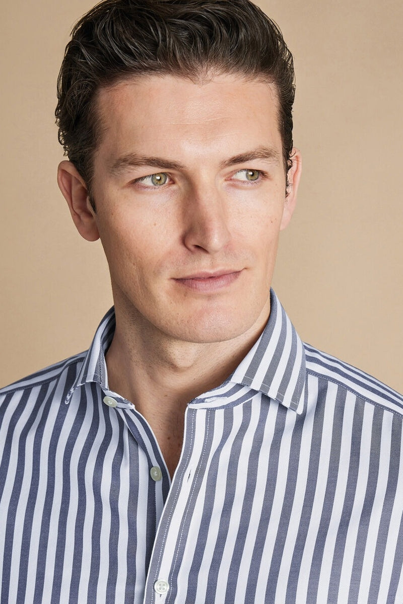 Wholesale,Charles Tyrwhitt, Charles Tyrwhitt Royal Blue/White Twill Wide Stripe Shirt, Blue, Small-39-Tag14.5Small-40-Tag15Medium-42-Tag15.5Medium-44-Tag16Large-46-Tag16.5Extra Large-48-Tag17Extra Large-50-Tag17.5