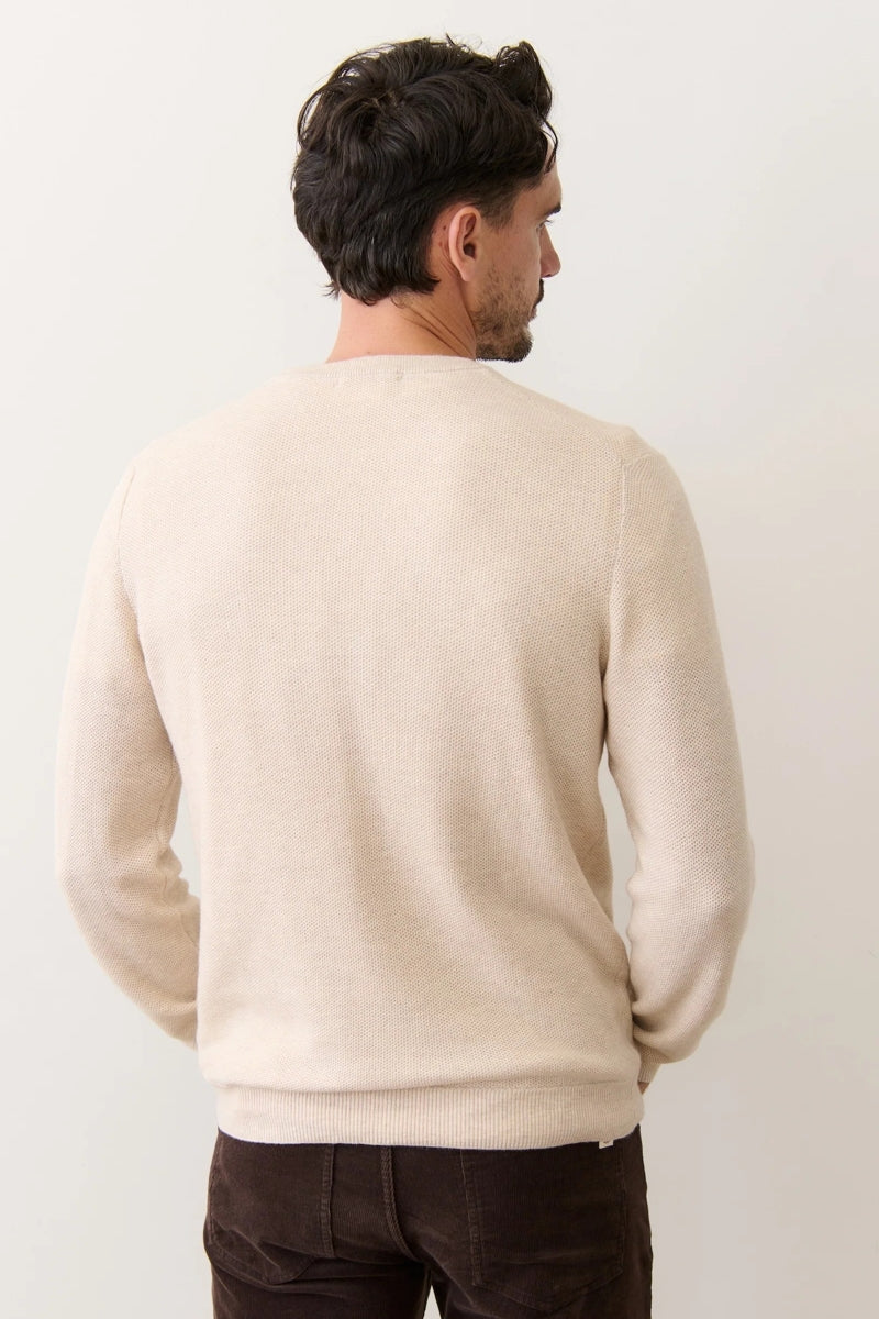 Wholesale,Marine Layer, Marine Layer Light Beige Crewneck Sweater, Tan, Medium-42-TagM