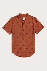 Bridge & Burn  Rust Fil-Coupé  Pyramid Print Shirt