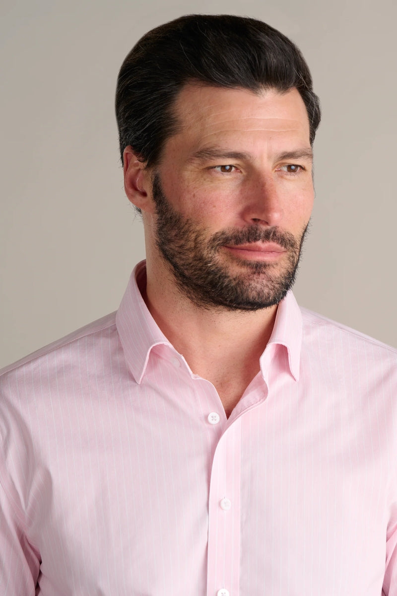 Wholesale,Twillory, Twillory Pink Stripe Stretch Performance Shirt, Pink, Extra Large-52-Tag18