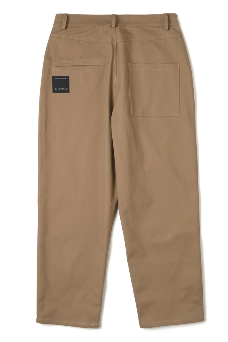 Direct From Brand,HUTCH ASAP, HUTCH Khaki Straight Leg Baggy Chino Pants, Tan, 34W-27L-TagL