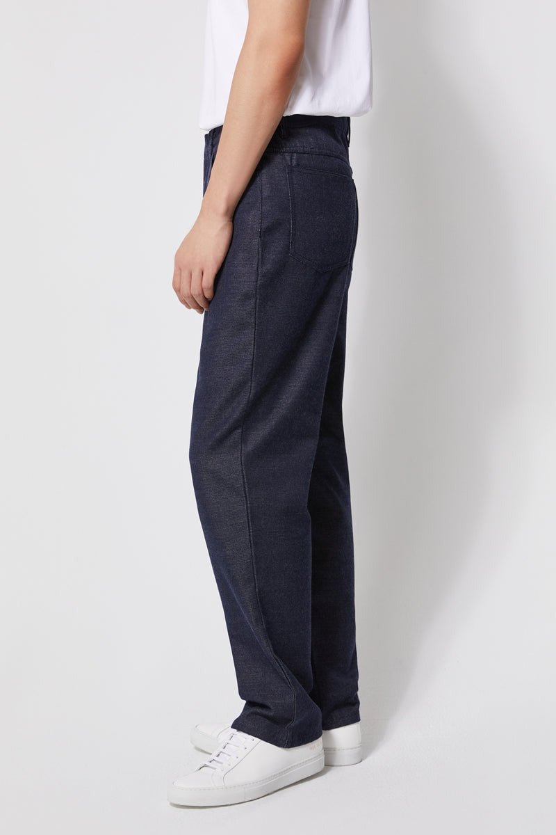 Direct From Brand,FYNE, FYNE Navy Temperature Control Denim Pants, Blue, 34W-30L-TagL