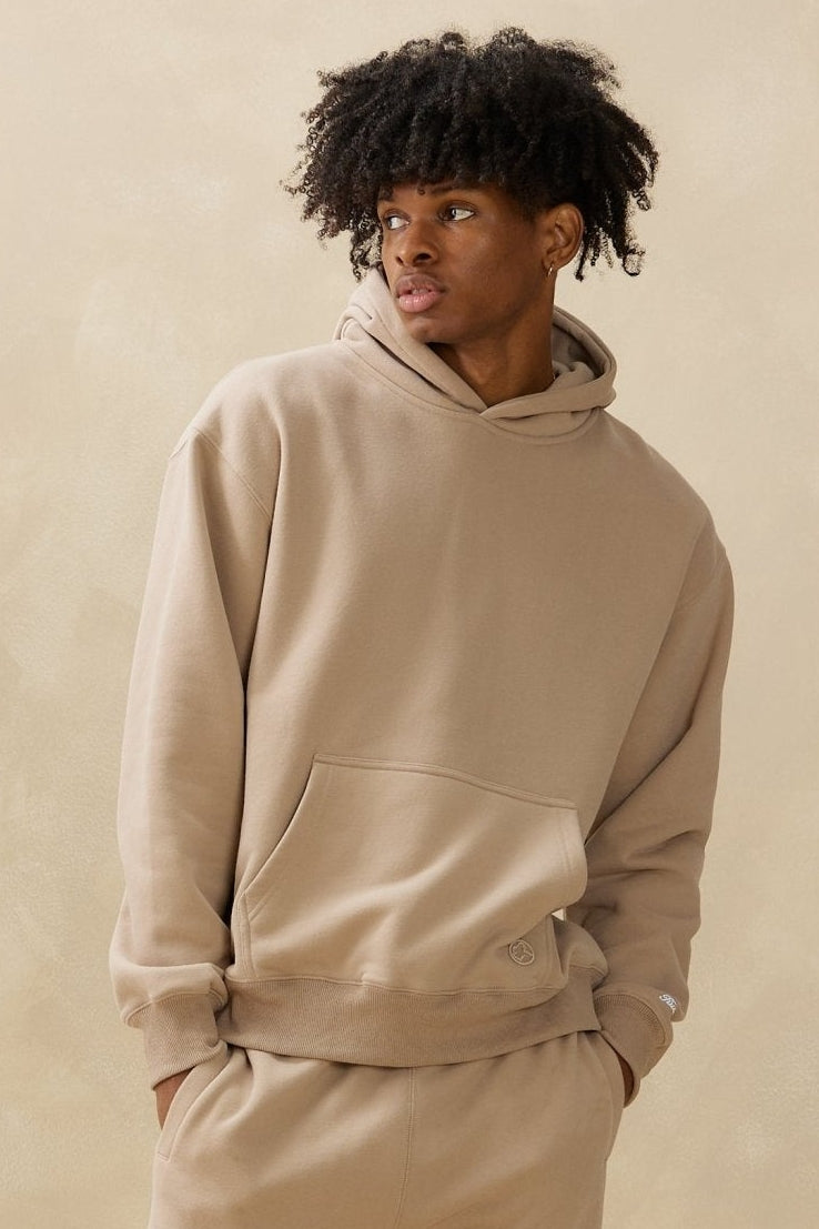 Wholesale,Kuwalla, Kuwalla Taupe Brushed Fleece Hoodie, Tan, Medium-45-TagM