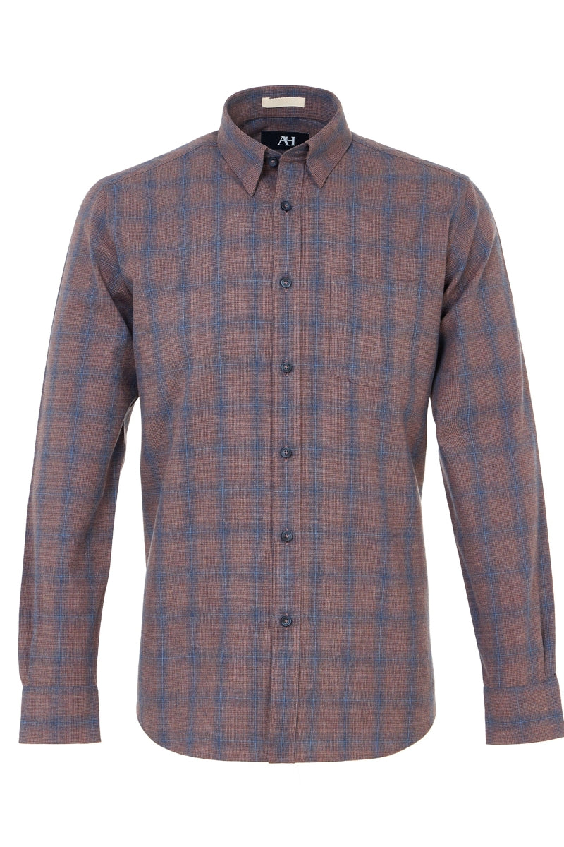 Wholesale,American Heritage, American Heritage Rustic Brushed Flannel Shirt, Red, Large-48-TagL