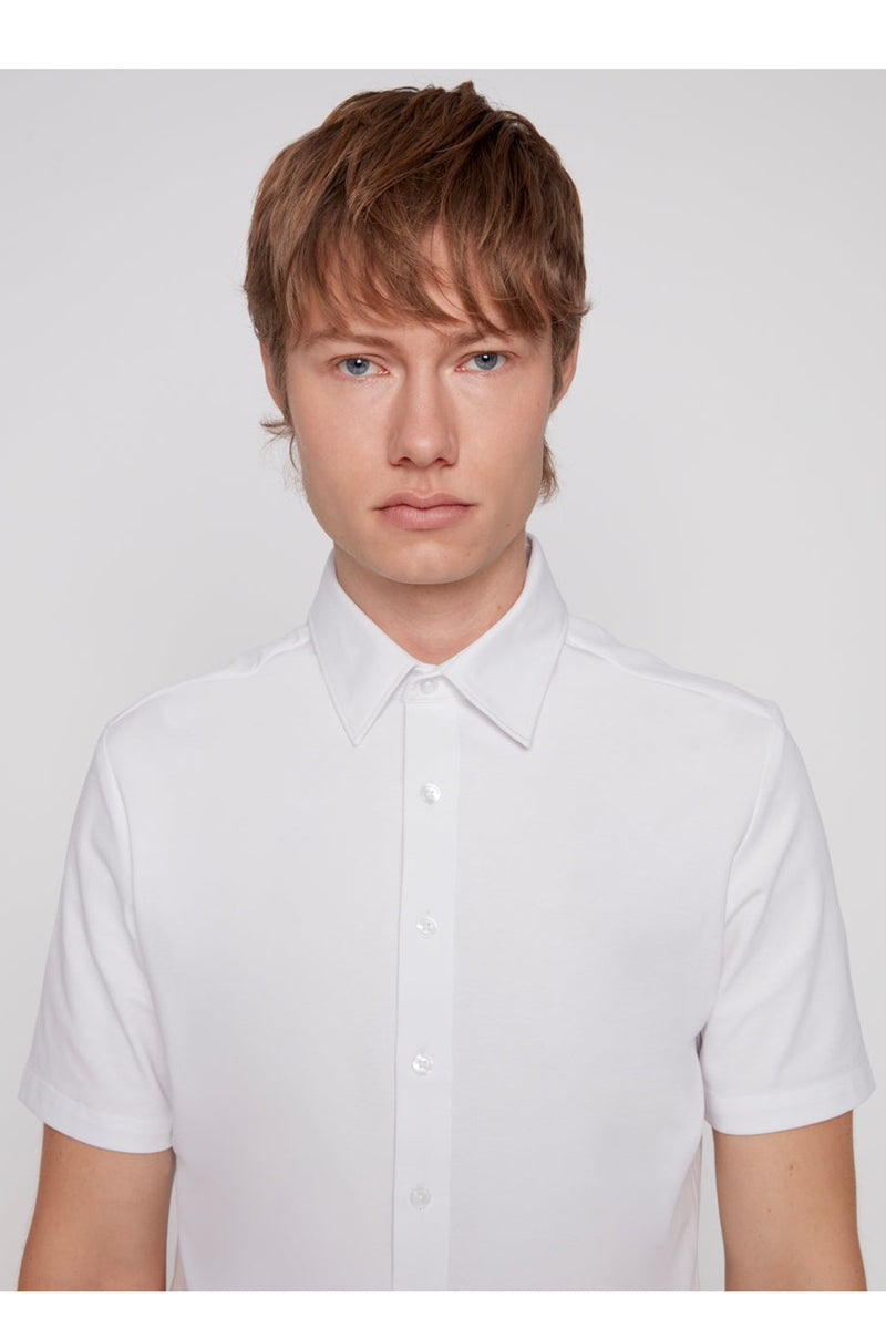 Wholesale,Projek Raw, Projek Raw White Knit Short Sleeve Shirt, White, Extra Large-48-TagXL