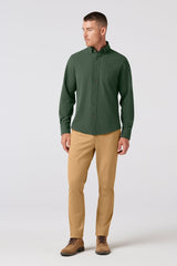 Mizzen + Main Spruce Heather Trim Flannel Shirt