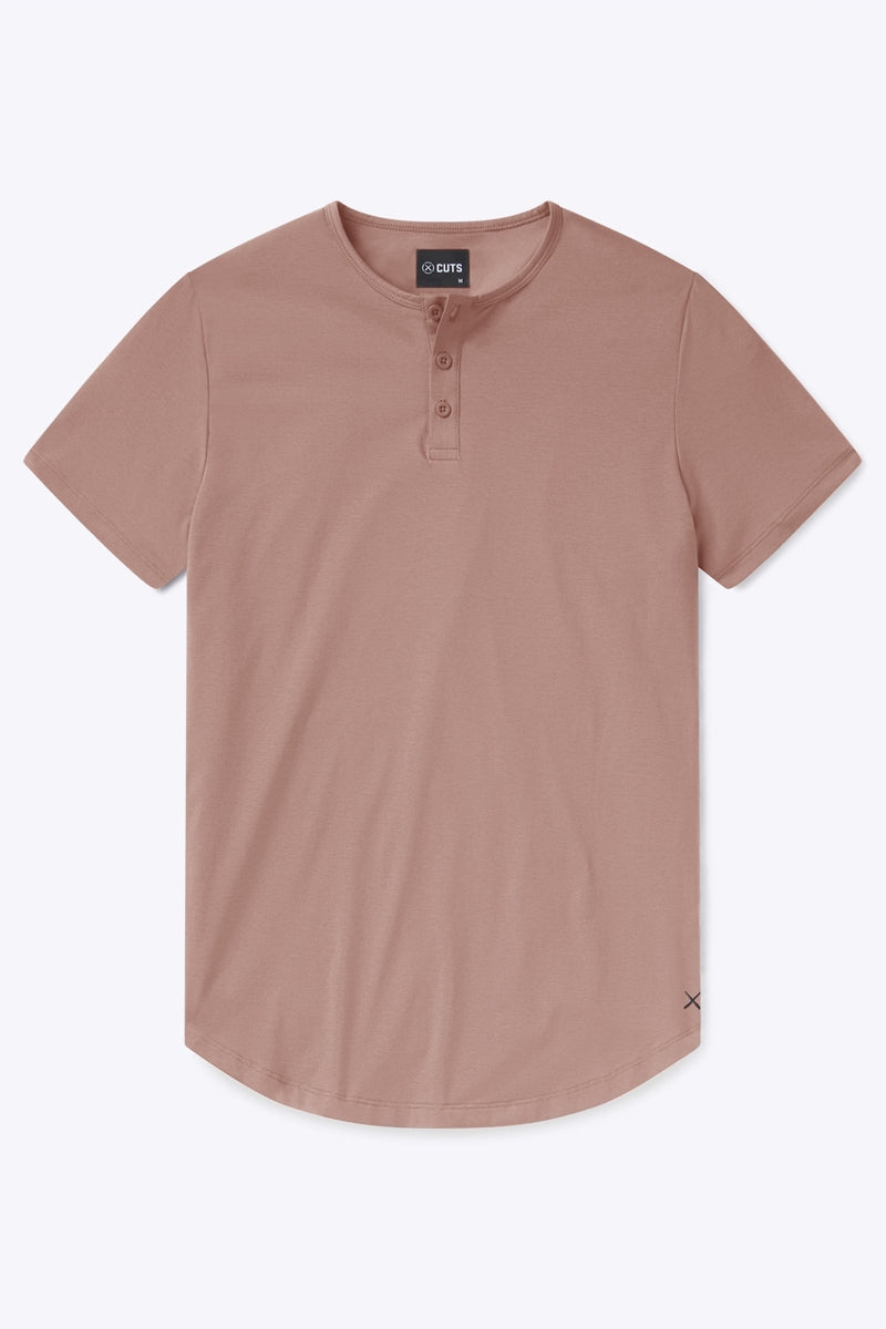 Wholesale,CUTS, CUTS Rose Curve-Hem Henley, Pink, Small-39-TagSMedium-42-TagMLarge-44-TagLExtra Large-48-TagXLExtra Extra Extra Large-50-TagXXL