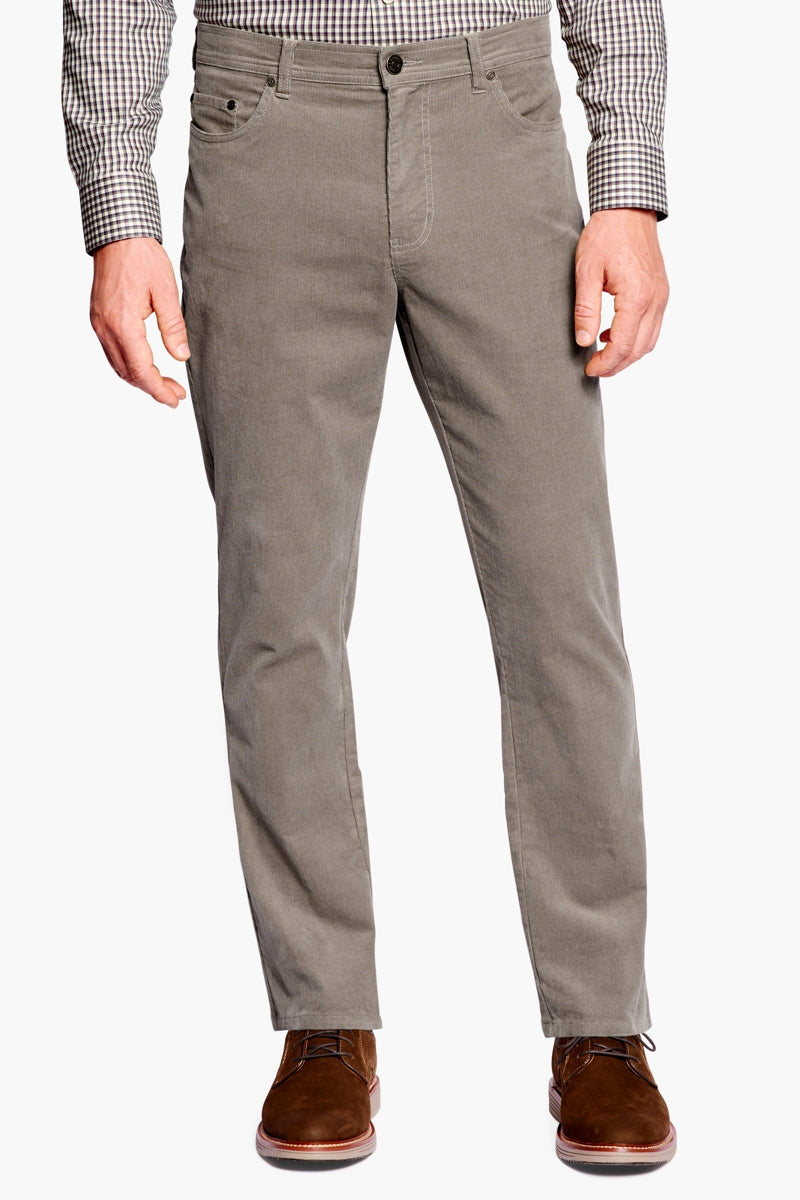 Wholesale,Johnston & Murphy, Johnston & Murphy Taupe Stretch Corduroy Pants, Grey, 34W-30L-Tag34